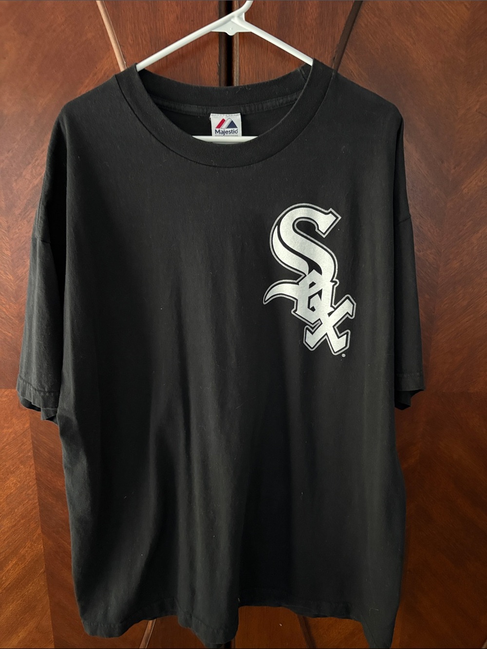 Majestic Black Tee with White Sox Logo